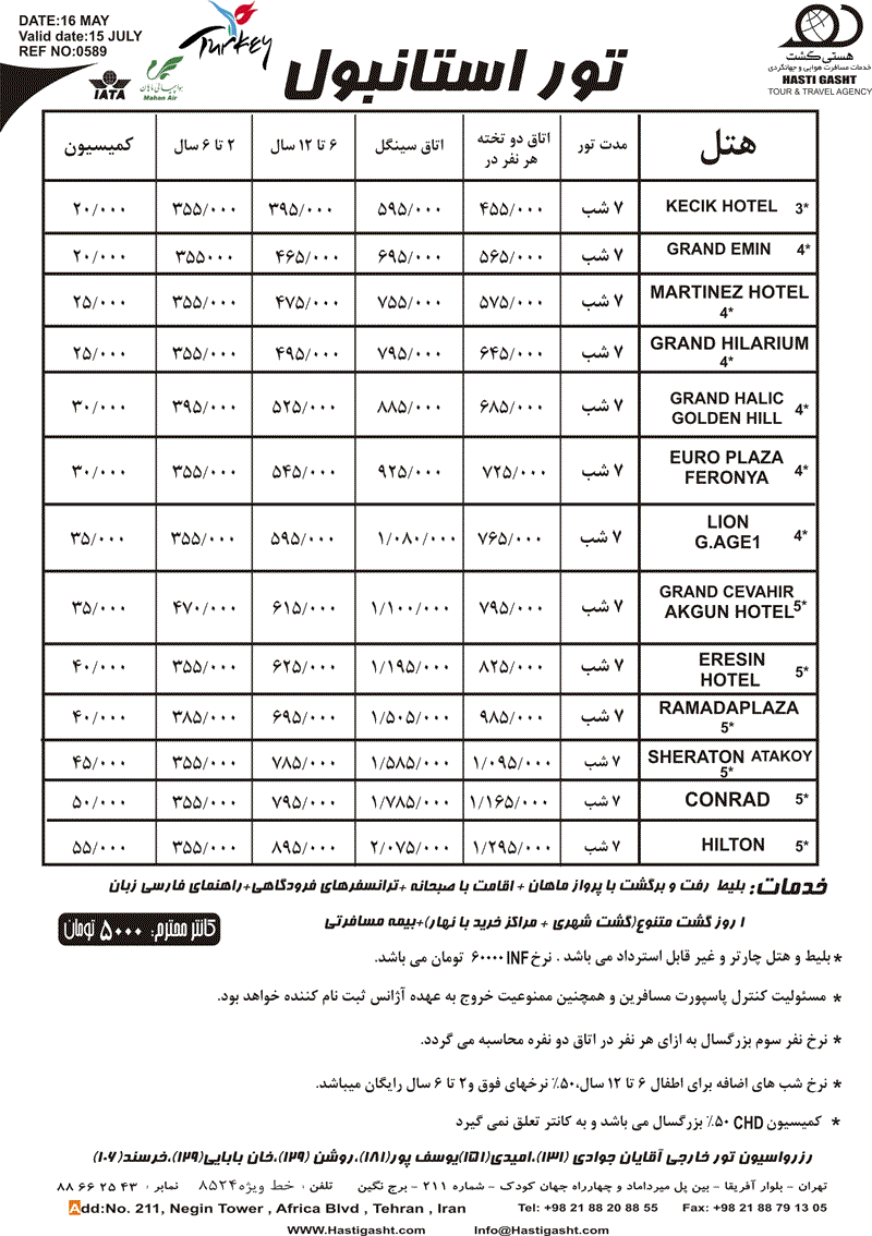 تور آنتاليا و استانبول