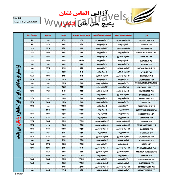 تور آنکارا/ پاييز 97