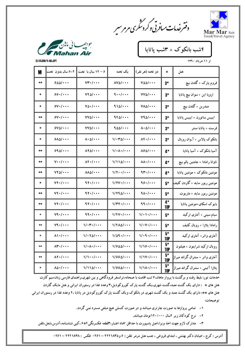 تورهاي تايلند