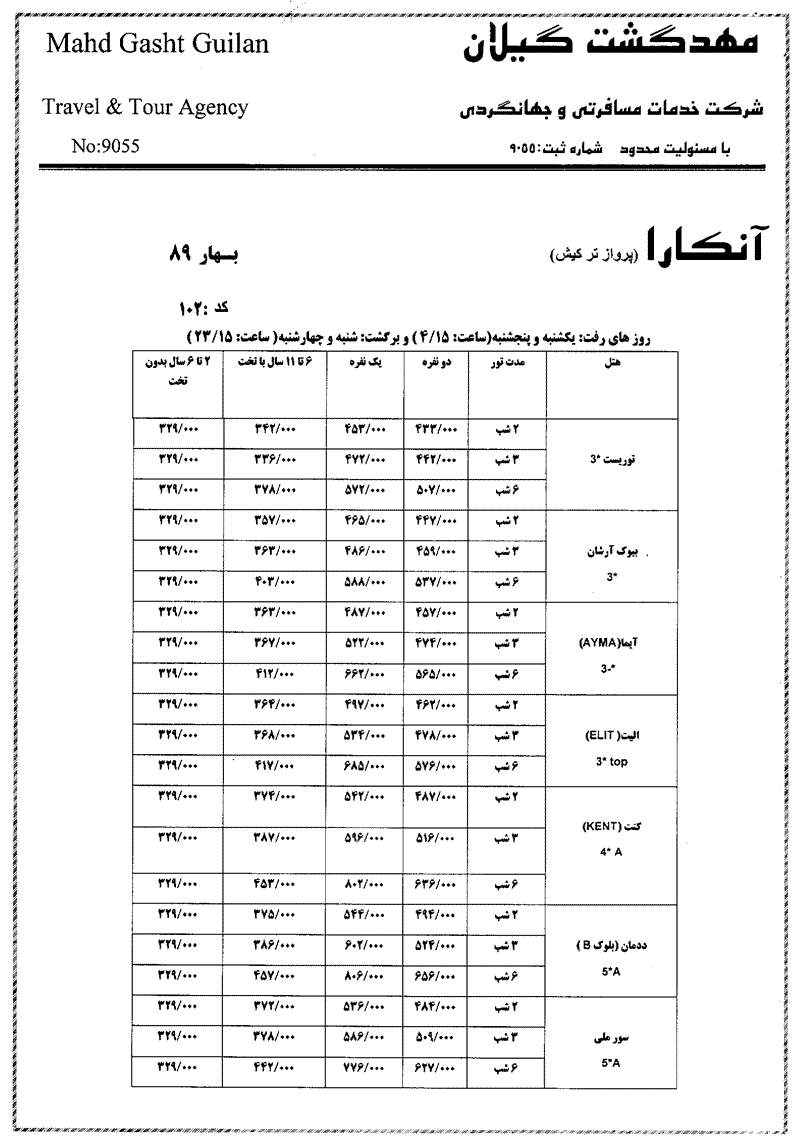 تور آنکارا ويژه بهار