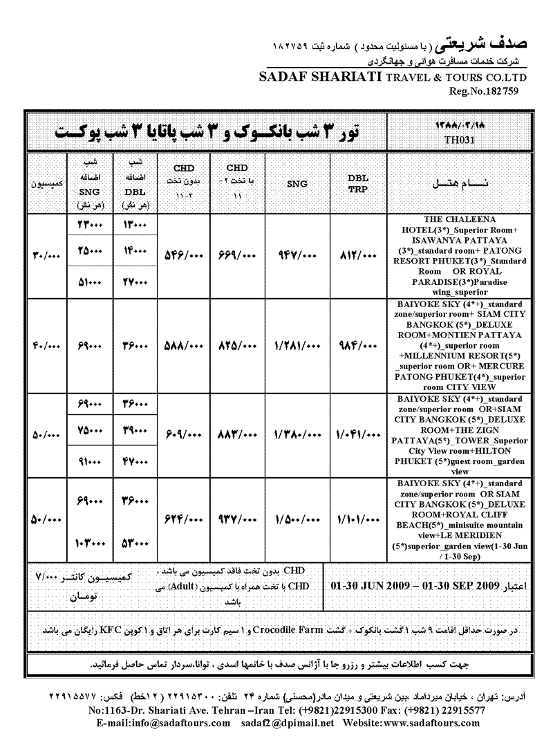 تور تايلند- فول پکيج