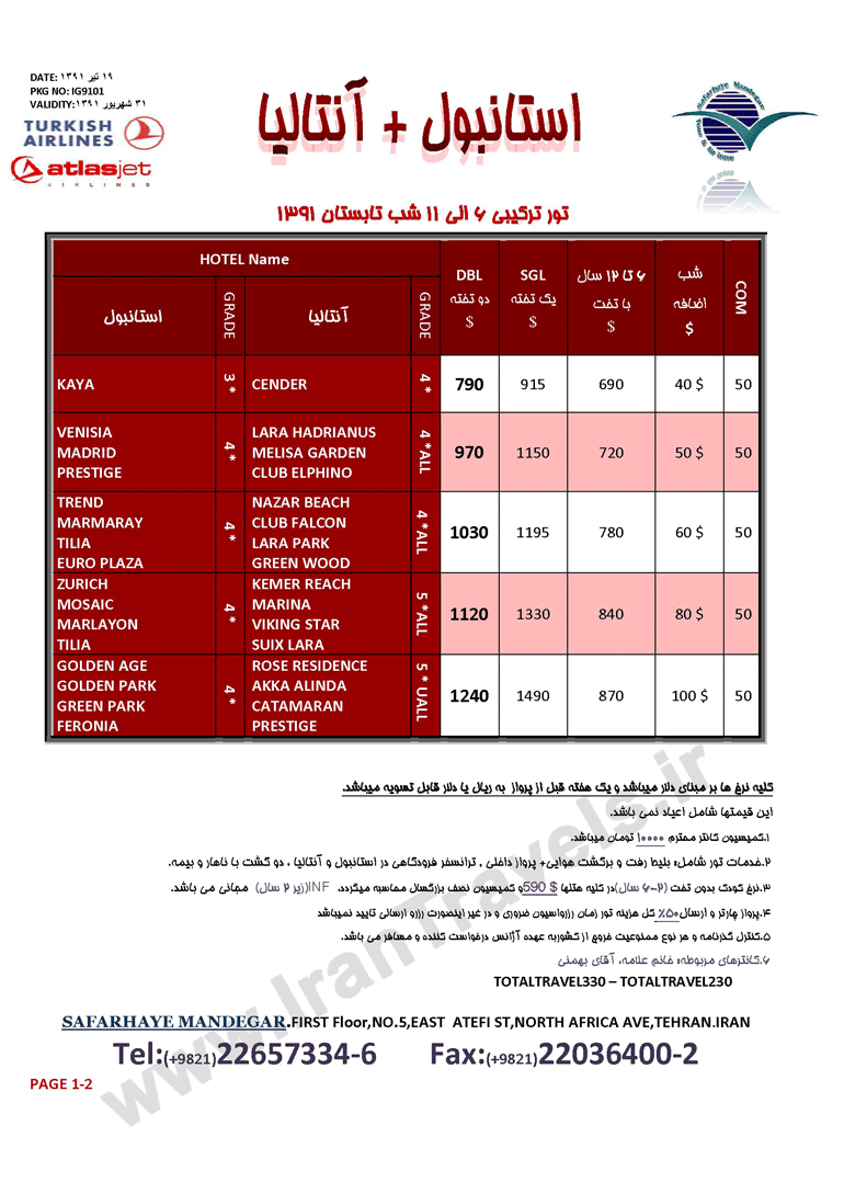 سري تورهاي ترکيه