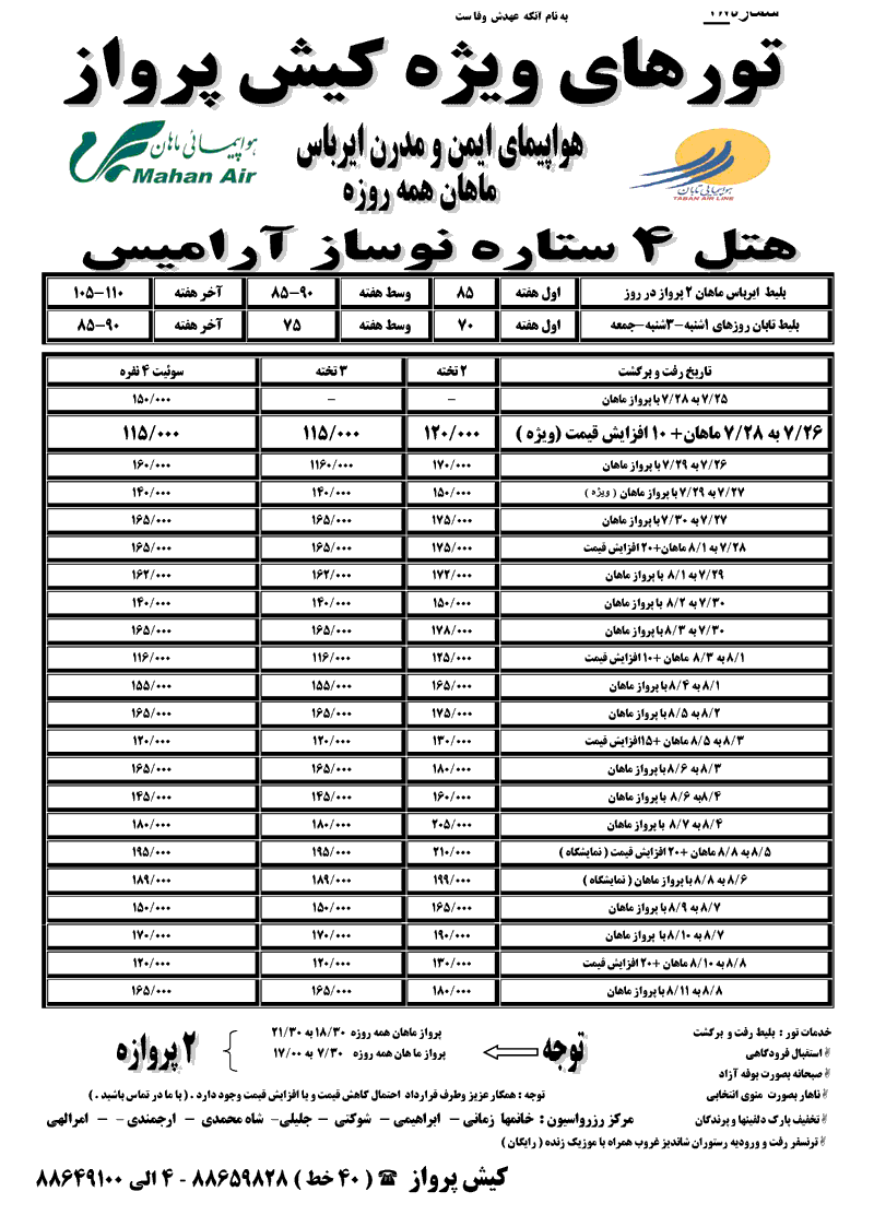 تاريخ جديد تورهاي کيش